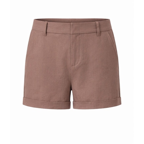 Kenneth Cole Pants - Kenneth Cole High Waist Taupe Dark Roast Brown Dressy Twill Shorts Size 12
